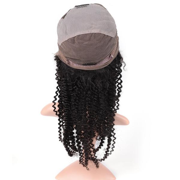 Full Lace Curly Human Hair Wigs Medium Size For Black Women , 130% Density