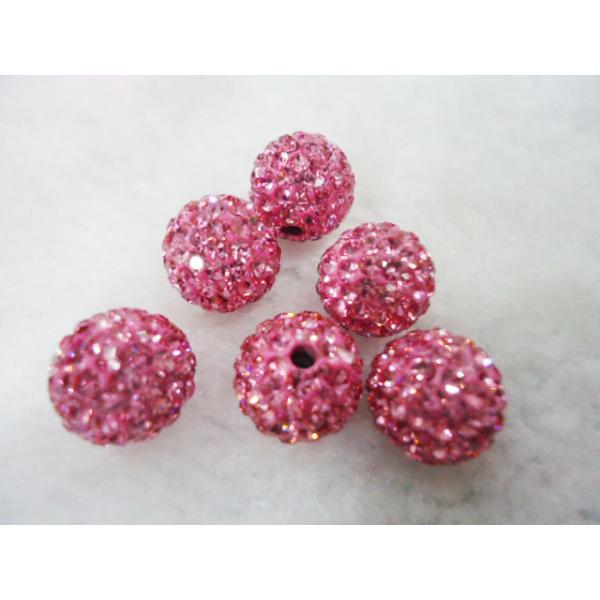 Jewelry Accessories Shamballa Crystal Pave Ball Beads 10mm For Bracelets / Necklace