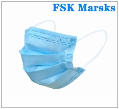Anti Spray 3 Ply Surgical Face Mask With Melt Blown Cloth , EN14683 Type I