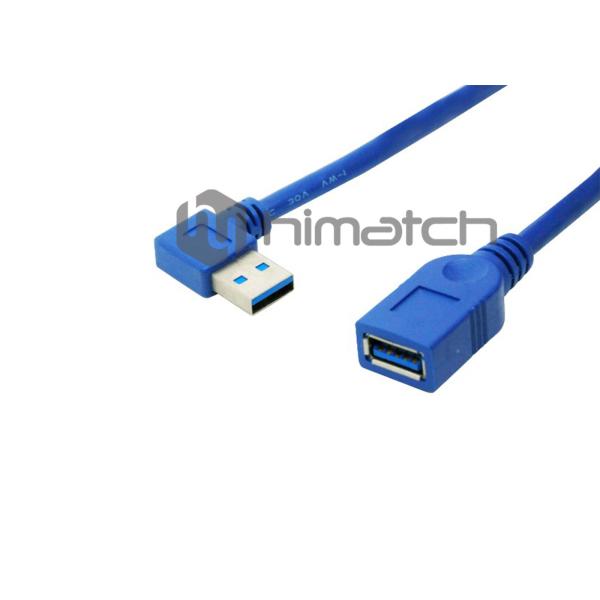Durable USB 3.0 Male To Female Cable , Right Angle Micro USB Cable For Computer