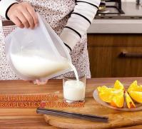 Os sacos frescos do alimento reusável do vácuo do silicone do produto comestível envolvem o saco do armazenamento do alimento do silicone do saco do refrigerador dos recipientes do refrigerador