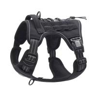 Harnais de chien tactique respirant réglable souple réfléchissant de fabrication en gros K9 pour animal de compagnie