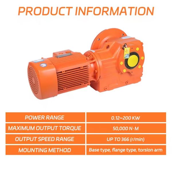 Custom Industrial-Grade Coaxial Helical Gear Motor with High Torque Output Wide Input Speed Range and Durable Construction