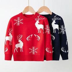 Kids Sweater Winter Autumn Girls Boys Clothing Baby Knitwear Pullover Kids Print Warm Christmas Sweaters