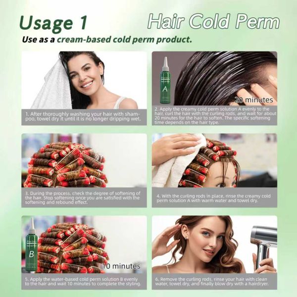 Natural  Hair  Perm Cream Permanent Curling Cream Cold Perm Culry Hair Solution OEM Hair Color Manufacturer