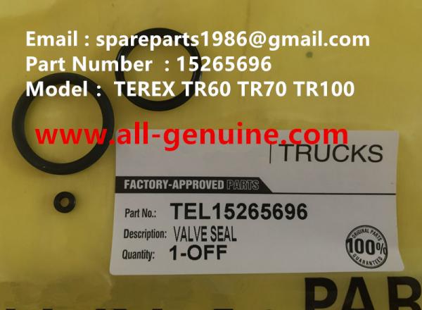 TEREX 15265696 VALVE SEAL  SKF FAG KOYO CUMMINS QUARRY NHL RIGID DUMP TRUCK TR35 TR50 TR60 TR100 3303 3305B 3307 3311