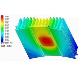 Copper Liquid Cold Plate Square Mini Fin Cooler Heat Sink Solution