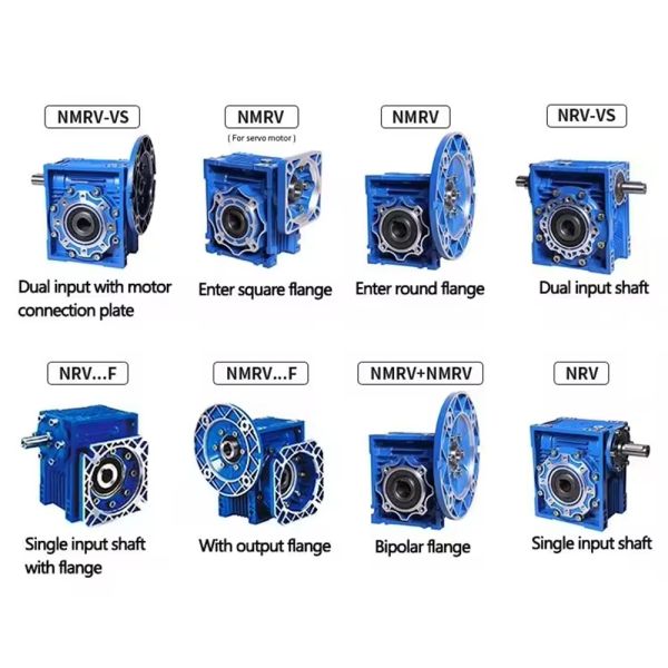 Custom 1.1 kW Single-Stage Reduction RV Series Worm Gearbox Motor Reducer with Helical Gears for Industrial Machinery