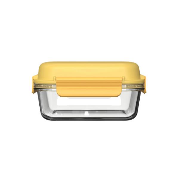 Boîtes à déjeuner en verre borosilicate empilable à micro-ondes Containers à déjeuner en verre sans danger alimentaire 950 ml 1050 ml