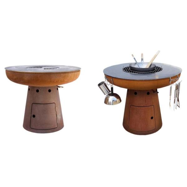 На открытом воздухе варя древесина барбекю горя гриль угля камина Corten стальной