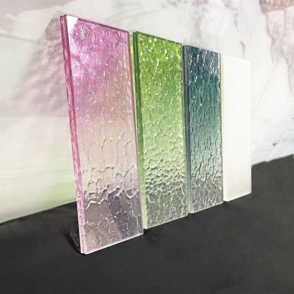 6+6mm Frosted Gradient Laminated Glass Sheet Explosion Proof Shower Room Partition System