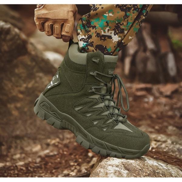 Наружные мужские высокополые тактические ботинки Горнолыжный охотничий ботинки тренировочные высокополые мужские ботинки