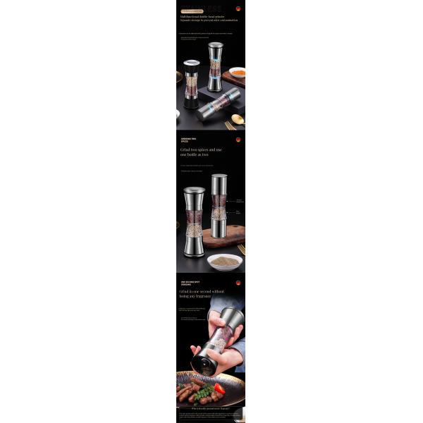 Stainless Steel and Bamboo Herb Spice Mills Perfect for Institutional B102B Solutions