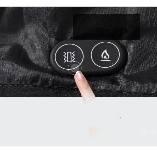 Down Hoodie Electric Heating Jacket Washable Usb Charging Long Puffer Coat