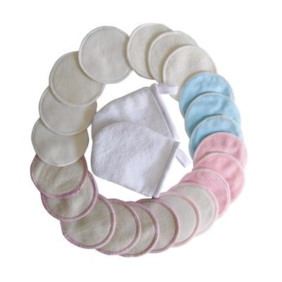 Breathable Bamboo Facial Make Up Remover , Anti Resistant Organic Reusable Pads
