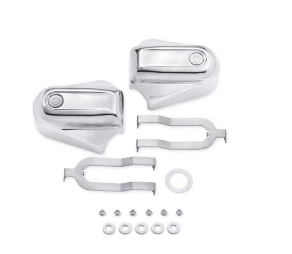 Chrome Swingarm Axle Covers Custom CNC Machining Bar / Shield Rear Type Durable