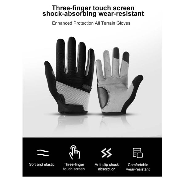 Customized Logo Nylon Non-Slip Full Finger Cycling Racing Motocross Gloves for Benefit