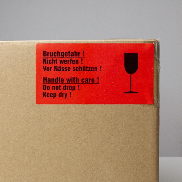 Custom Printed Waterproof Fragile Warning Label Handle With Care Warning Sticker