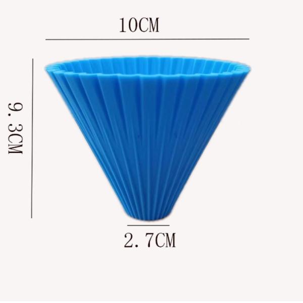 Modern Design Silicone Coffee Mat with Reusable Funnel Filter and Collapsible Dripper