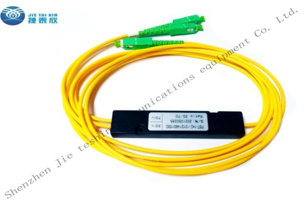 SC APC Simplex 1X2 FBT Optical Fiber Coupler 2.0mm 1m 30/70 ABS PVC