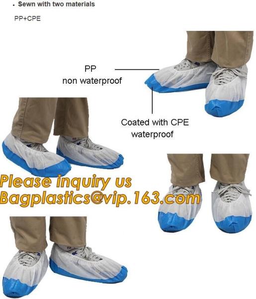 Safety Products, anti-slip, Indoor Disposable, Medical Plastic, Shoe Covers, Waterproof PE CPE Material