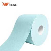 65gsm Jumbo Roll Green Color Cusotm Logo Heavy Duty Nonwoven Cleaning Wipes