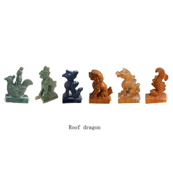 Figuras chinesas Dragon Glazed Traditional Decoration do telhado do miradouro exterior