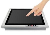 19 bouton infrarouge de l'avant OSD de moniteur d'écran tactile de pouce avec les ports imperméables