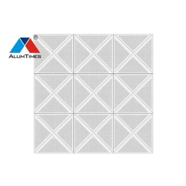 Fire Retardant Perforated Aluminium False Ceiling , Dustproof Commercial Drop Ceiling Tiles