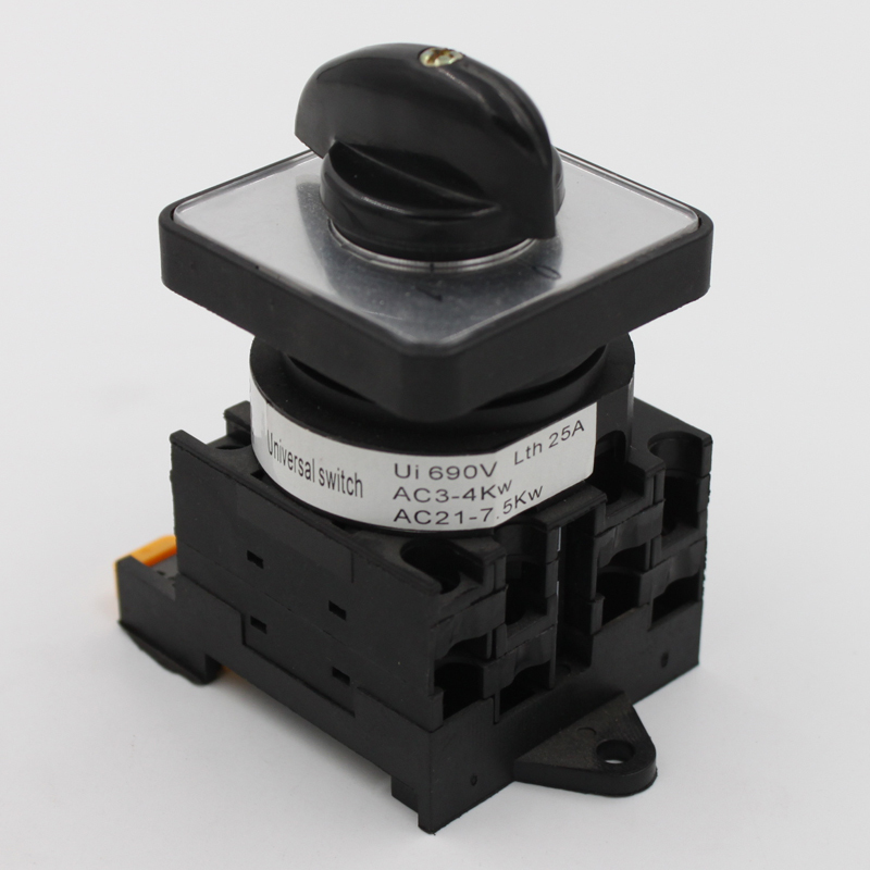 LW40 Series 25A 3-Pole 2-Position Rotary Cam Switch Din Rail Changeover Switch Product Category Rotary Switches