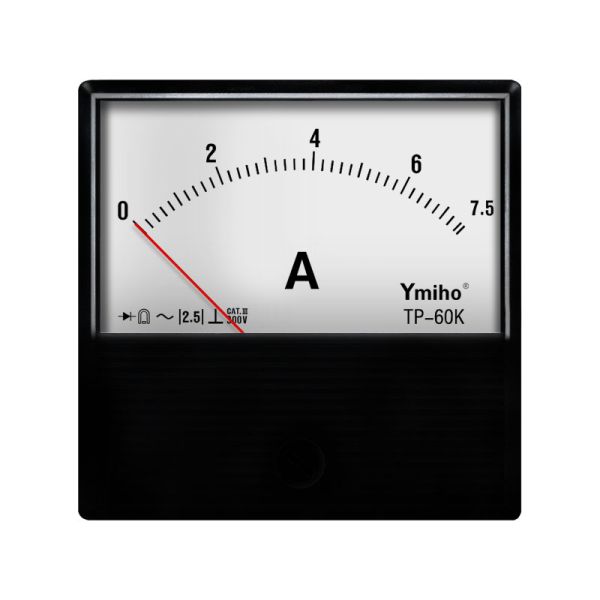 Ymiho TP-60K Analog Panel Ammeter 7.5A for Welding Machines & Distribution Equipment, Replaceable with Yokogawa/Kangbi Models, High Accuracy 2.5 Class