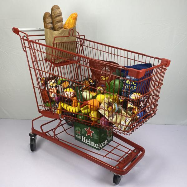 корзина вагонетки посещения магазина бакалеи супермаркета 240L покрытая цинком стальная