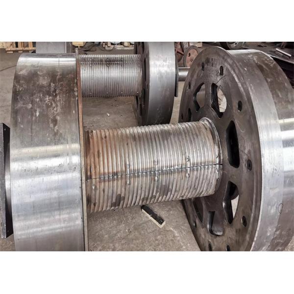 Efficacement utilisant les douilles cannelées fendues de tambour soudées sur le treuil