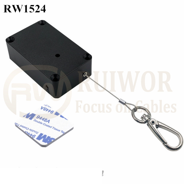 RW1524 Cuboid Multifunctional Retractable Cable With Key Hook Cable End
