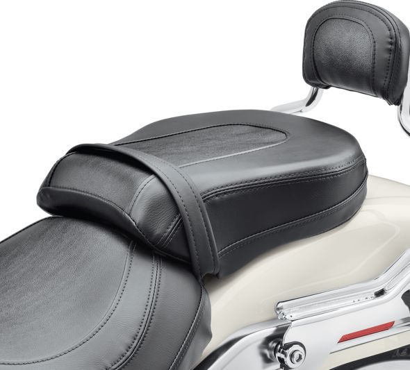 Black Leather Motorcycle Rear Seat Passenger Seat Compatible With Harley-Davidson Softail Fat Boy Night Train Springer 2006-2017