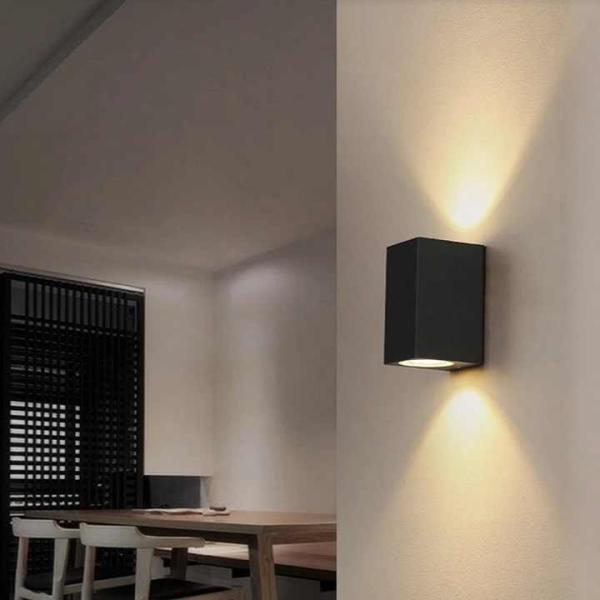 Rectangle Modern LED Wall Lamp Dimmable LED Wall Sconce Light 12W Waterproof IP65