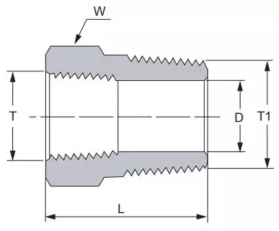 Hex Reducing Bushing Stainless steel Pipe Fittings 316/316L High Pressure