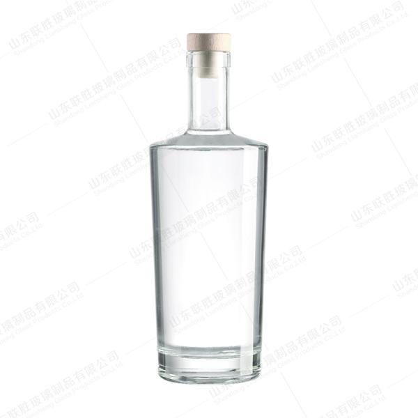 500ml Absinthe Round Glass Bottle with Long Neck Spirit Glass Bottle in Customized Color