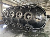 Para-choque de borracha pneumático de utilização portuário de Yokohama com rede do pneumático da corrente
