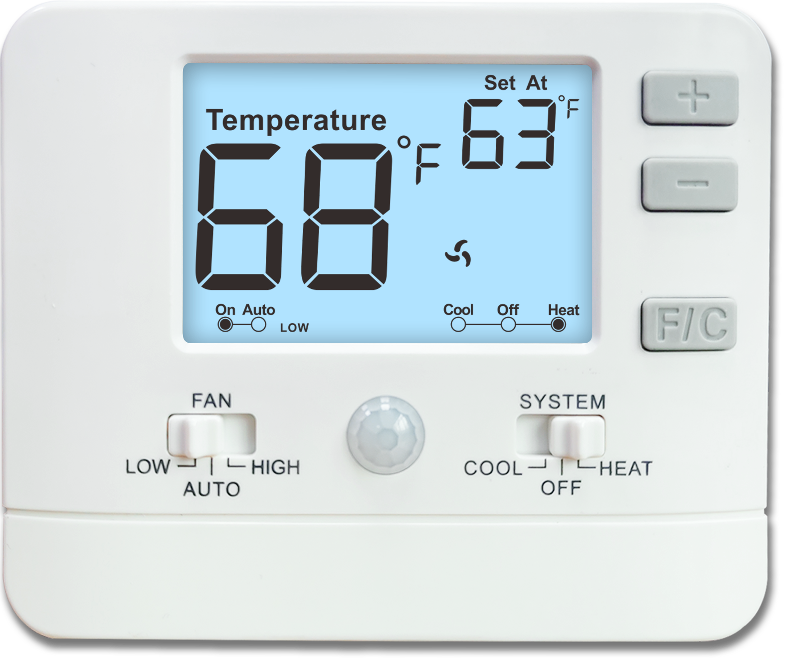 PTAC Thermostat HVAC Heating & Cooling Temperature Controller with Infrared Human Sensor & Energy Saving Mode