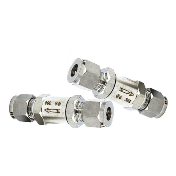 316L Stainless Steel Double Ferrule Check Valve High Pressure Instrument One Way Non Return Valve for Gas Liquid Pipeline