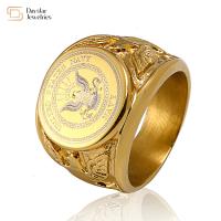 Vol militaire Eagle Logo de bijoux en acier titaniques inoxydables d'anneaux de sceau d'hommes