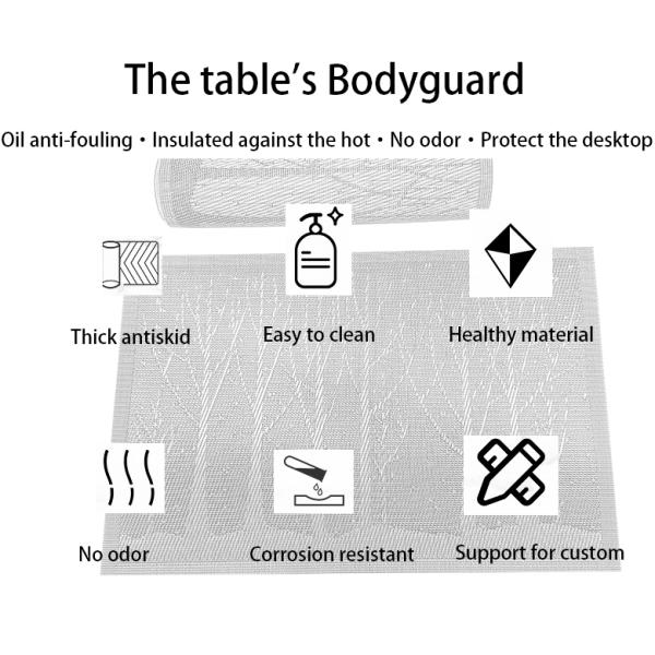 Декорация столов Современный плацемат Нескользящий стираемые столовые простыни для ресторана и семьи