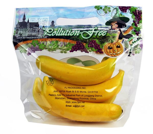 Anti - Fog Fresh Fruit Bags Clear Plastic OPP/CPP Protection Packaging With Zipper