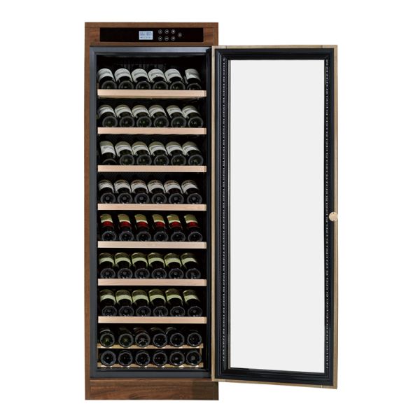 Wooden Wine Cooler Cabinet with Digital Touch Control Thermoelectric Cooling and Adjustable Shelves