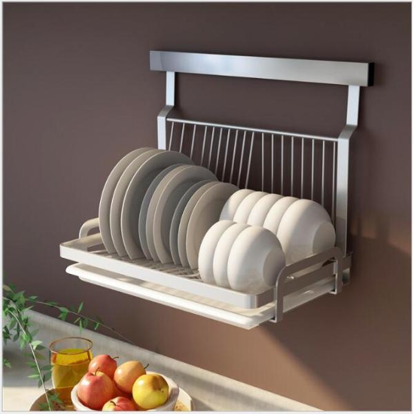 SS Foldable Kitchen Draining Rack / Kitchen Dish Rack L400×W260×H370mm