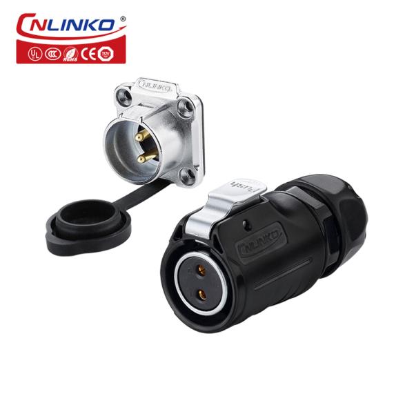 Cnlinko LP20 Series Waterproof Power Connector 2 Pin Auto Connector for Led Light