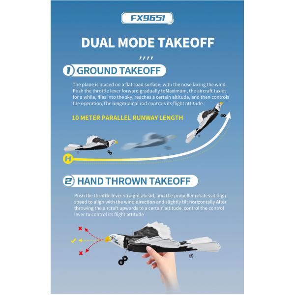 Features RTF 3ch Epp Foam Rc Simulation Wingspan Bald Eagle 2.4g Rc Glider Airplane Toys with 14 Years up Age Range