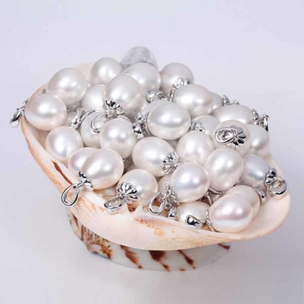 Women 18K White Gold  Natural Freshwater Pearl Pendant Necklace  (GDN011)