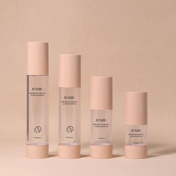 Botella de bomba cosmética sin aire de 50 ml de forma redonda de doble cámara Botella sin aire para crema facial